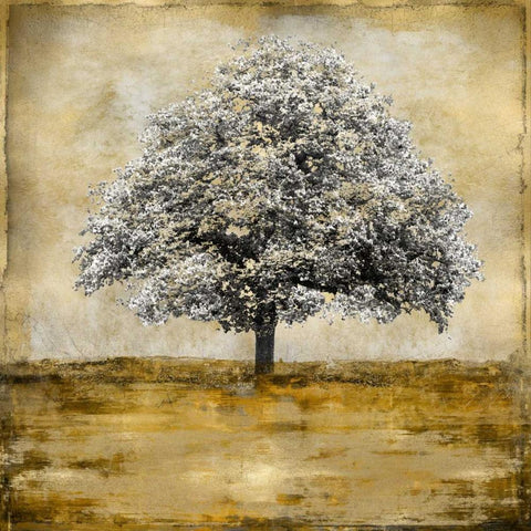 Stately - Gold White Modern Wood Framed Art Print by Turner, Eric