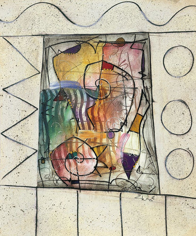 Diva White Modern Wood Framed Art Print with Double Matting by Waugh, Eric