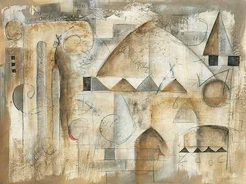 Aurora Black Ornate Wood Framed Art Print with Double Matting by Waugh, Eric