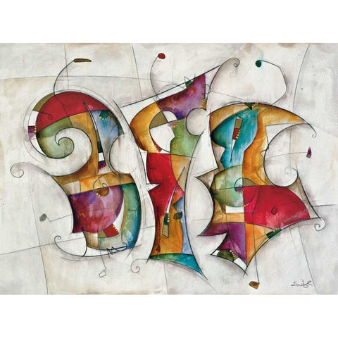 Dance Black Modern Wood Framed Art Print by Waugh, Eric