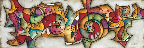 Turn it On White Modern Wood Framed Art Print with Double Matting by Waugh, Eric