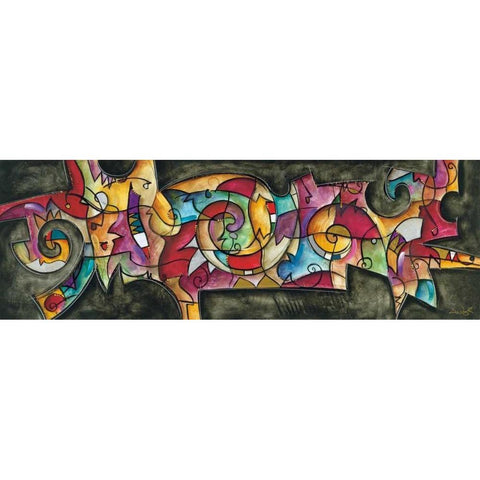 All Night Long Black Modern Wood Framed Art Print by Waugh, Eric