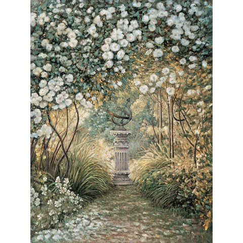Garden Ornament Gold Ornate Wood Framed Art Print with Double Matting by Wright, Elizabeth