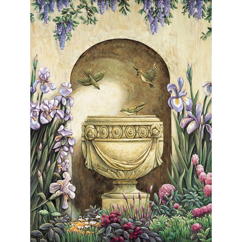 Garden Alcove I White Modern Wood Framed Art Print by Wright, Elizabeth