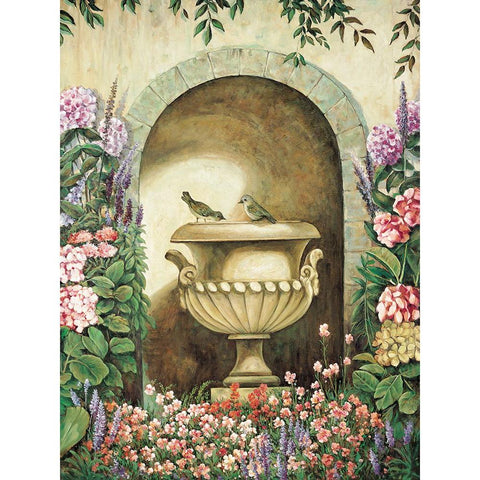 Garden Alcove II White Modern Wood Framed Art Print by Wright, Elizabeth