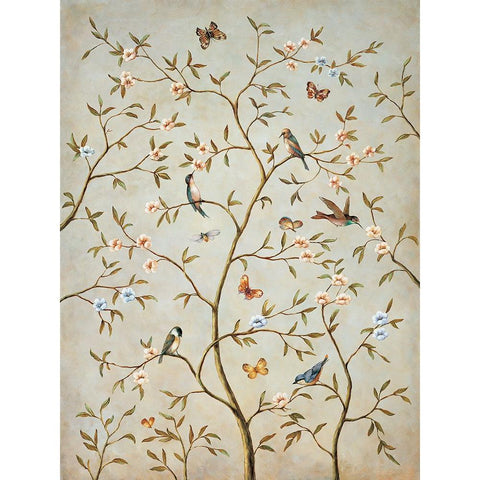 Le Printemp I White Modern Wood Framed Art Print by Bouchardeau, Frances