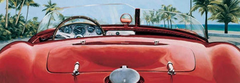 Granturismo Black Ornate Wood Framed Art Print with Double Matting by Brook, Francis