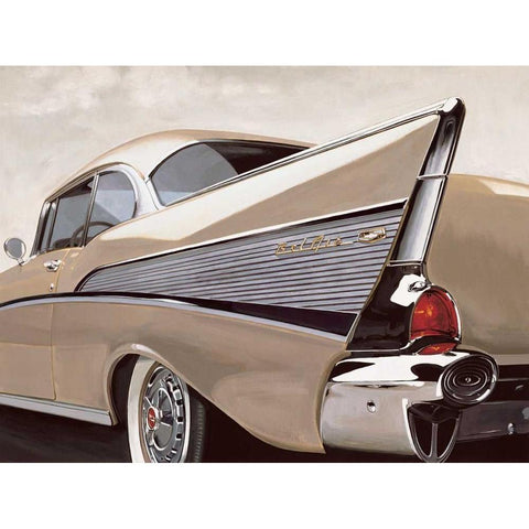 57 Bel Air Black Modern Wood Framed Art Print with Double Matting by Brook, Francis