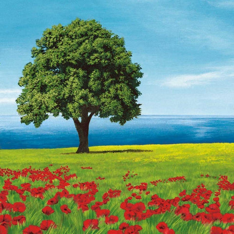 Albero sul mare II Black Modern Wood Framed Art Print by Arnolfi, Giorgio