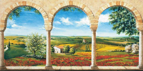 Dal casale White Modern Wood Framed Art Print with Double Matting by Mannarini, Giovanbattista