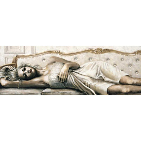 Serenita Black Modern Wood Framed Art Print with Double Matting by Scala, Gualtiero Bassi