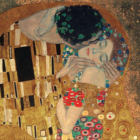 Il bacio Black Modern Wood Framed Art Print by Klimt, Gustav