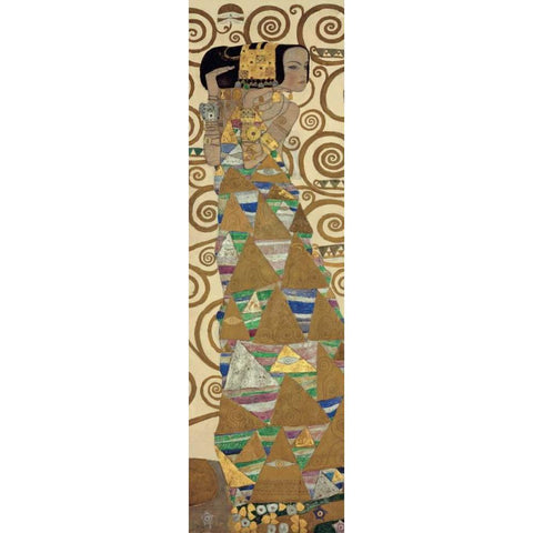 Expectation Black Modern Wood Framed Art Print with Double Matting by Klimt, Gustav