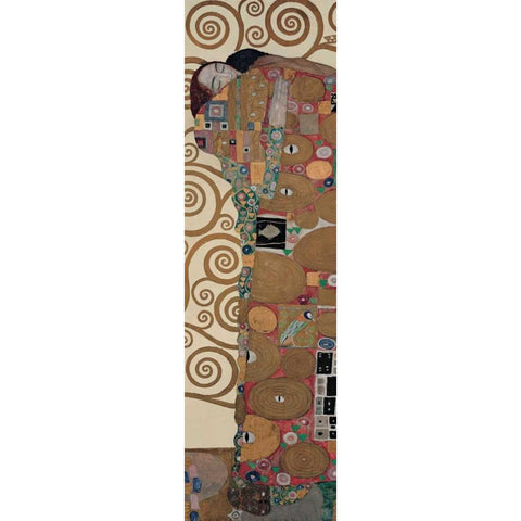 Fulfillment Black Modern Wood Framed Art Print with Double Matting by Klimt, Gustav