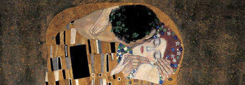 Il bacio Black Ornate Wood Framed Art Print with Double Matting by Klimt, Gustav