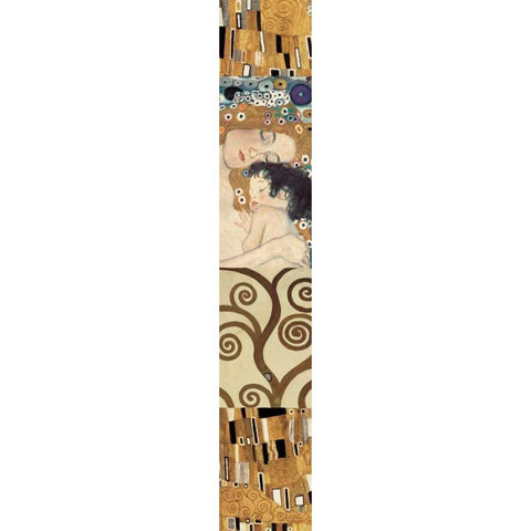 Klimt Panel IV Black Modern Wood Framed Art Print with Double Matting by Klimt, Gustav