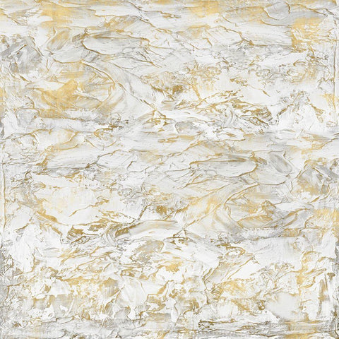 Textural with Gold II White Modern Wood Framed Art Print by Gordon, Sofia