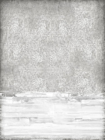 White on Silver I White Modern Wood Framed Art Print with Double Matting by Gordon, Sofia