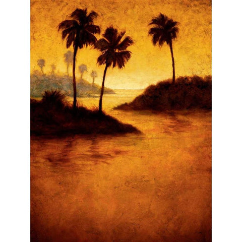 Lagoon II Black Modern Wood Framed Art Print by Williams, Gregory