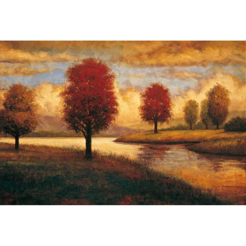 Serene I Black Modern Wood Framed Art Print with Double Matting by Williams, Gregory