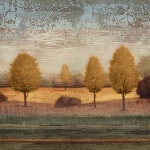 In Awe I White Modern Wood Framed Art Print with Double Matting by Williams, Gregory