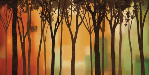 Twilight Silhouette Black Ornate Wood Framed Art Print with Double Matting by Williams, Gregory