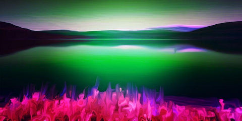 Norway Green White Modern Wood Framed Art Print with Double Matting by Bannon, Heidi