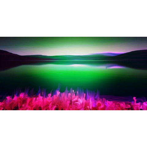 Norway Green Black Modern Wood Framed Art Print by Bannon, Heidi