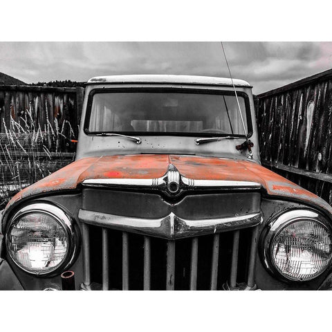 Willys front Rust White Modern Wood Framed Art Print by Bannon, Heidi