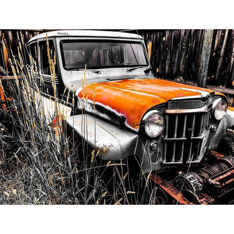 Willys Rust II White Modern Wood Framed Art Print by Bannon, Heidi