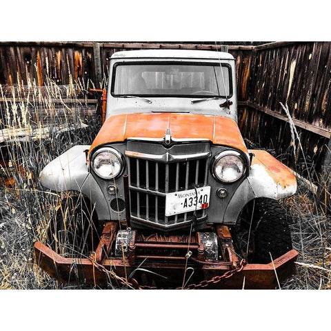 Dads Willys II White Modern Wood Framed Art Print by Bannon, Heidi