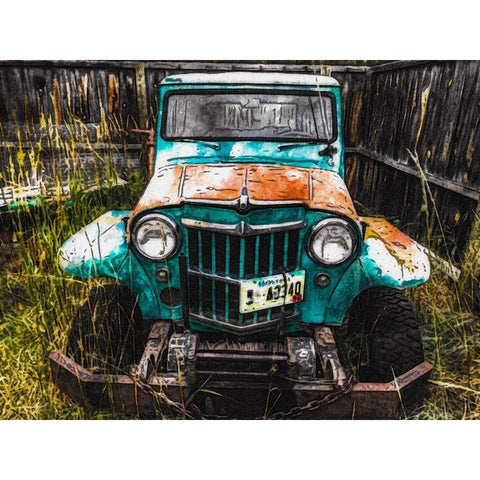 Dads Willys III Black Modern Wood Framed Art Print with Double Matting by Bannon, Heidi