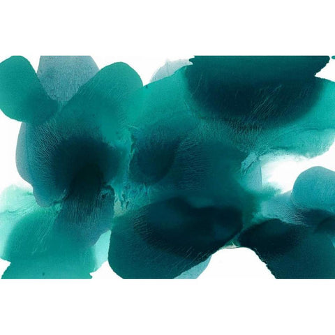 Free Form Cerulean Black Modern Wood Framed Art Print with Double Matting by Carlson, Hannah