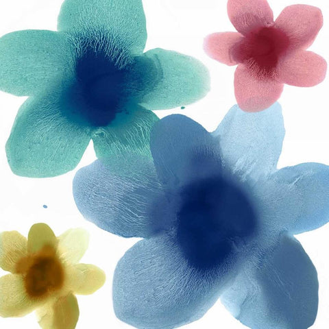 Floral Joy I White Modern Wood Framed Art Print by Carlson, Hannah