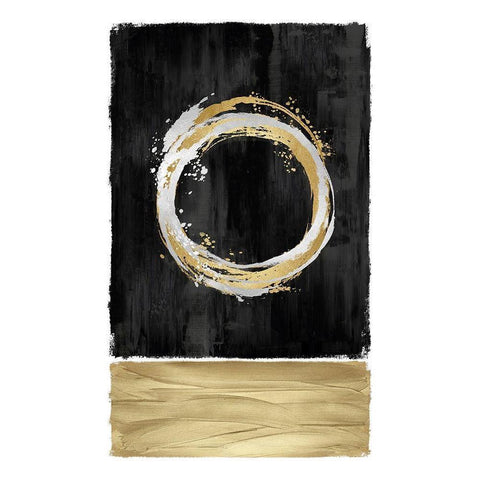 Inward Black II Gold Ornate Wood Framed Art Print with Double Matting by Harris, Natalie