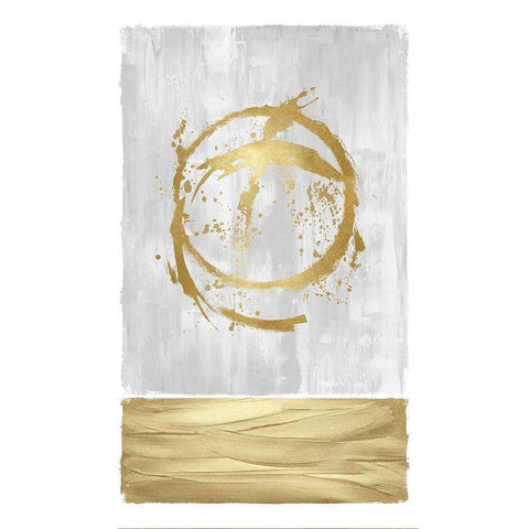 Inward Gold I Black Modern Wood Framed Art Print with Double Matting by Harris, Natalie