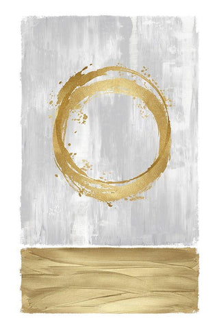 Inward Gold II White Modern Wood Framed Art Print with Double Matting by Harris, Natalie