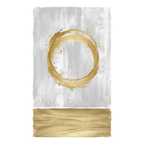 Inward Gold II Black Modern Wood Framed Art Print with Double Matting by Harris, Natalie