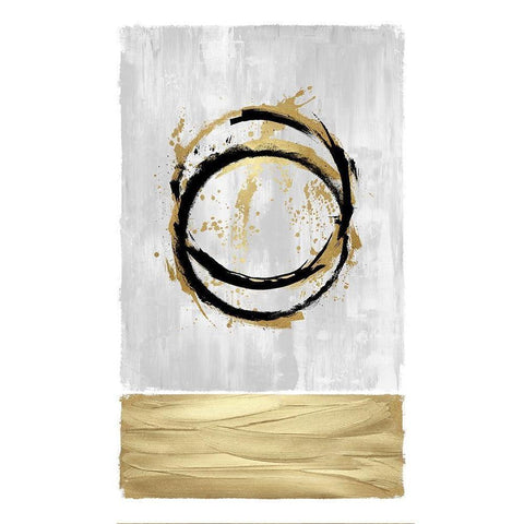 Inward White I Black Modern Wood Framed Art Print with Double Matting by Harris, Natalie