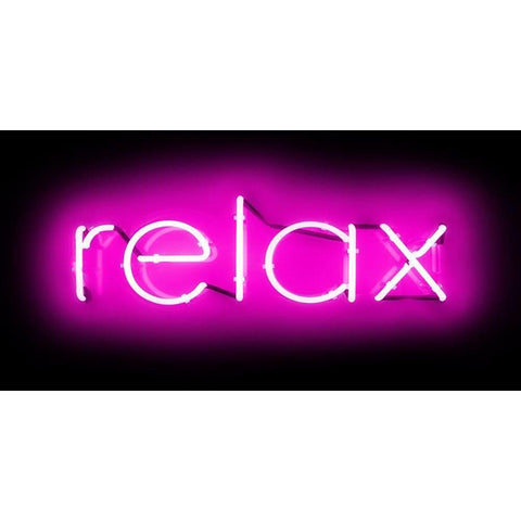 Neon Relax PB White Modern Wood Framed Art Print by Carr, Hailey