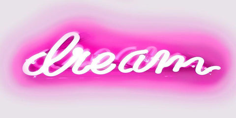 Neon Dream PW White Modern Wood Framed Art Print with Double Matting by Carr, Hailey