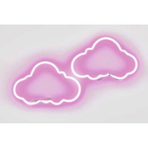 Neon Clouds PW Black Modern Wood Framed Art Print with Double Matting by Carr, Hailey