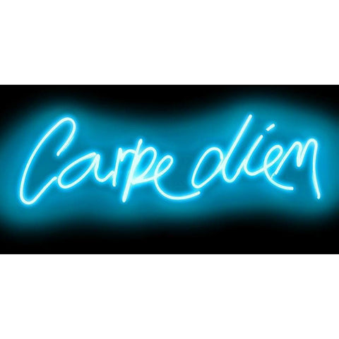 Neon Carpe Diem AB Gold Ornate Wood Framed Art Print with Double Matting by Carr, Hailey