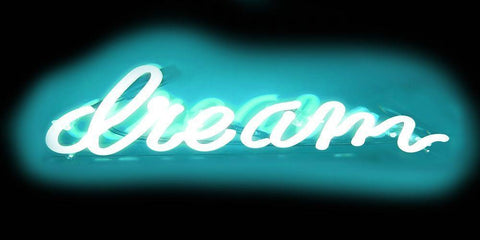 Neon Dream AB White Modern Wood Framed Art Print with Double Matting by Carr, Hailey