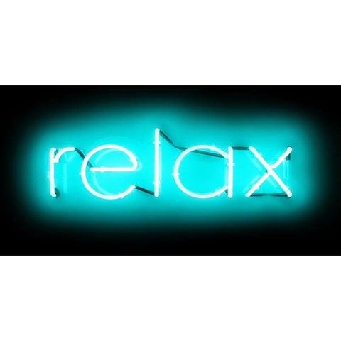 Neon Relax AB Gold Ornate Wood Framed Art Print with Double Matting by Carr, Hailey