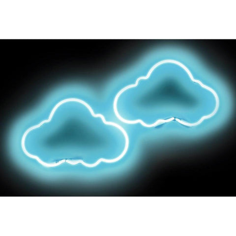 Neon Clouds AB Black Modern Wood Framed Art Print with Double Matting by Carr, Hailey