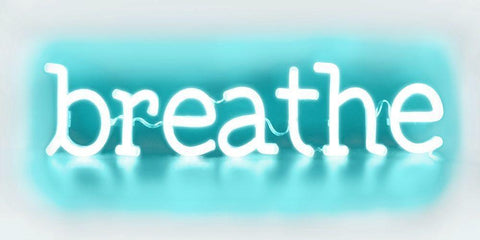 Neon Breathe AW Black Ornate Wood Framed Art Print with Double Matting by Carr, Hailey