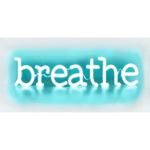 Neon Breathe AW White Modern Wood Framed Art Print by Carr, Hailey