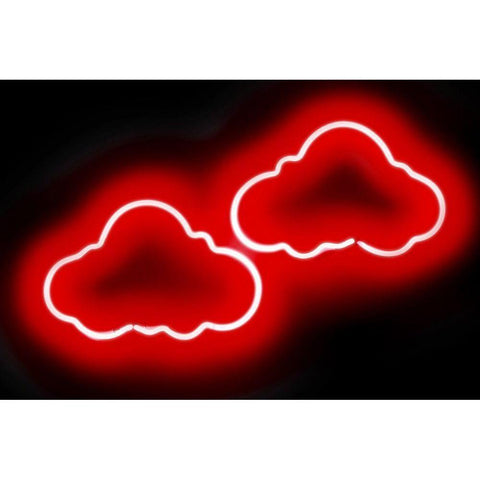 Neon Clouds RB Black Modern Wood Framed Art Print with Double Matting by Carr, Hailey