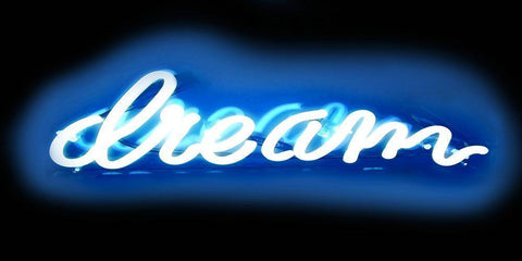 Neon Dream BB White Modern Wood Framed Art Print with Double Matting by Carr, Hailey